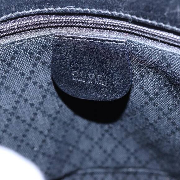 GUCCI Hand Bag Nylon Leather Black Silver 000 2854 0500 5 - Picture 15 of 16